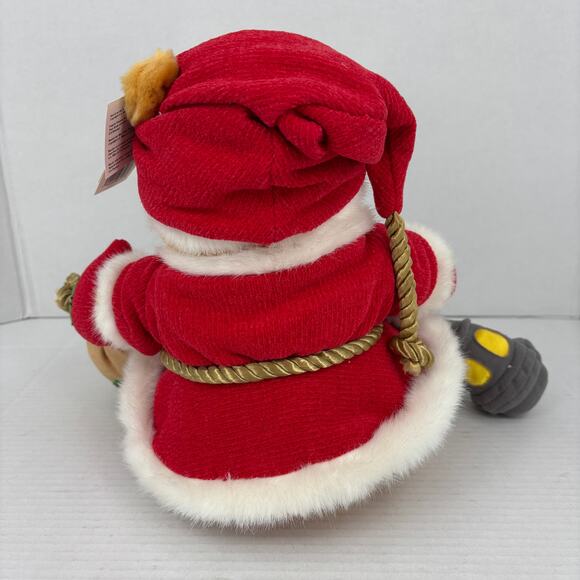 Disney World Winnie Pooh Bear Plush Santa Claus Lantern Happy Holidays Bag 13" - Picture 6 of 11